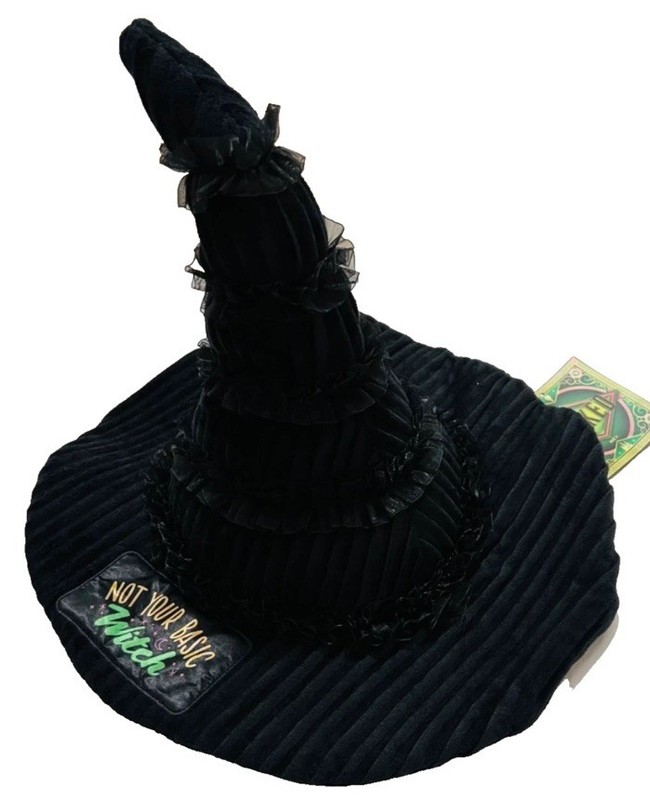NWT Wicked "Not Your Basic Witch" Black Witches Hat Plush Pillow Elphaba gallery