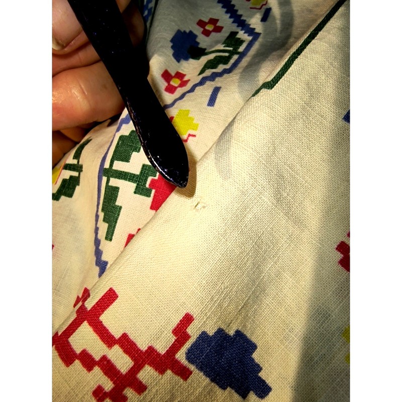 1625. Tablecloth Cotton Patterned with Ric Rac Trim gallery