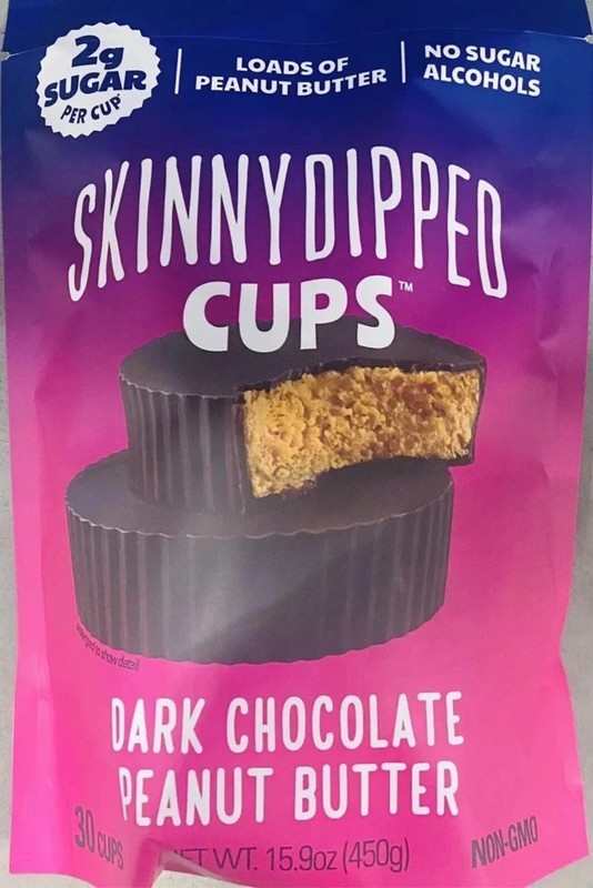 Skinny Dipped Dark Chocolate Peanut Butter Cups 30 count 15.9 oz Bag LOW SUGAR gallery