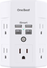 1680J 3 Side Power Strip Multi Plug Expander, Surge Protector, 5 Outlets Extende