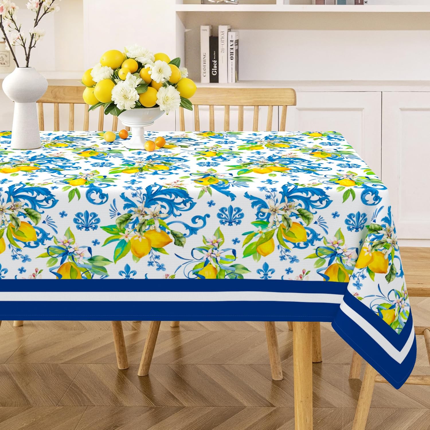 Spring Summer Lemon Table Cloth 60x120 Inch Waterproof Washable Lemon Rectang... gallery