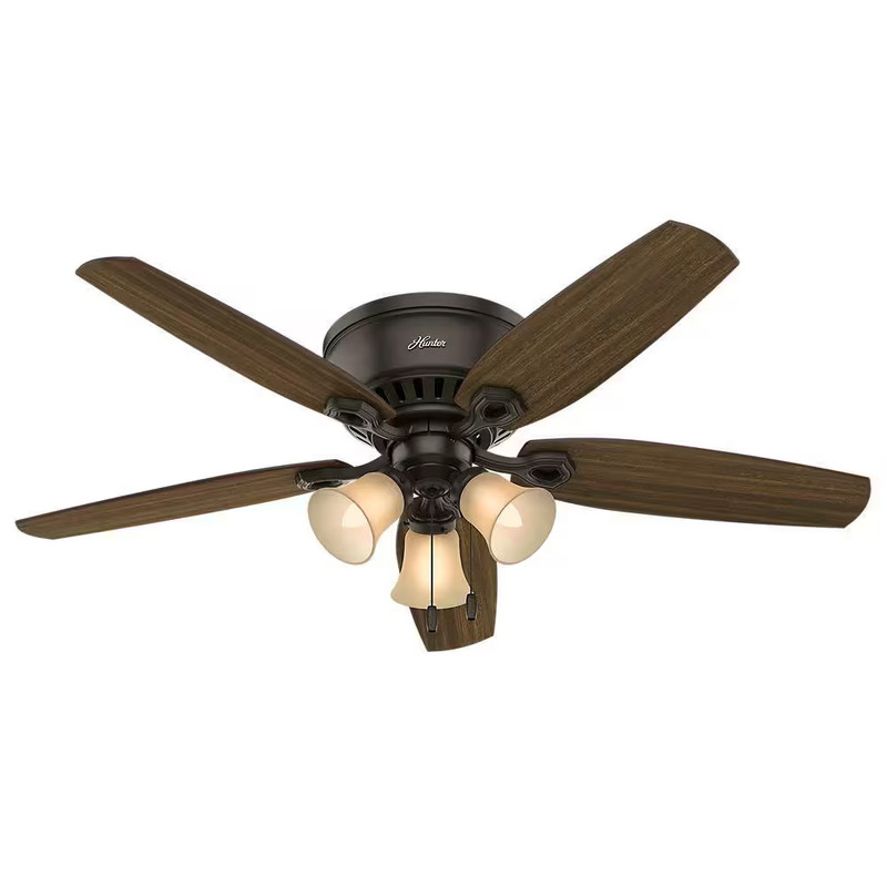 Builder 52 In. Indoor New Bronze Ceiling Fan with Light Kit Included gallery
