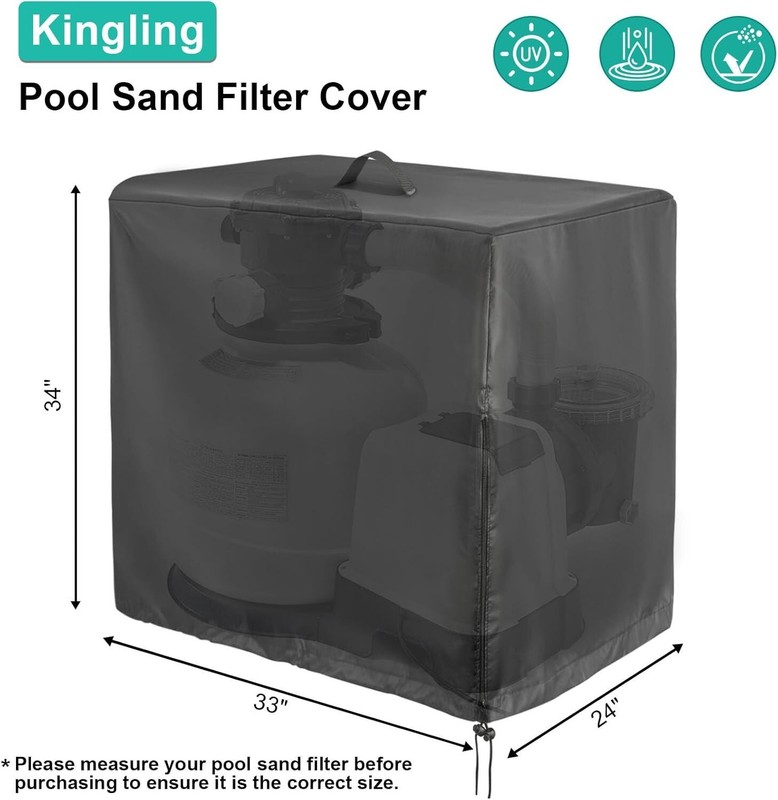 34in Pool Filter Pump Cover Pool Filter Cover Oxford Cloth Pool Filter for Intex gallery