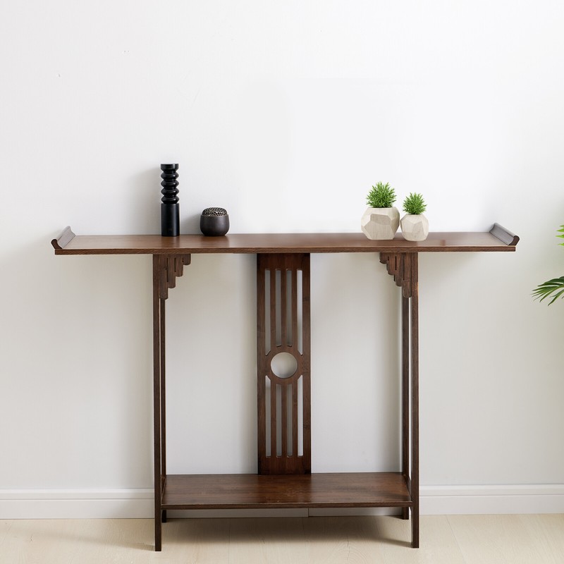 102*29*83cm Console Table Long Sofaside Table Plant Photo Display Storage gallery