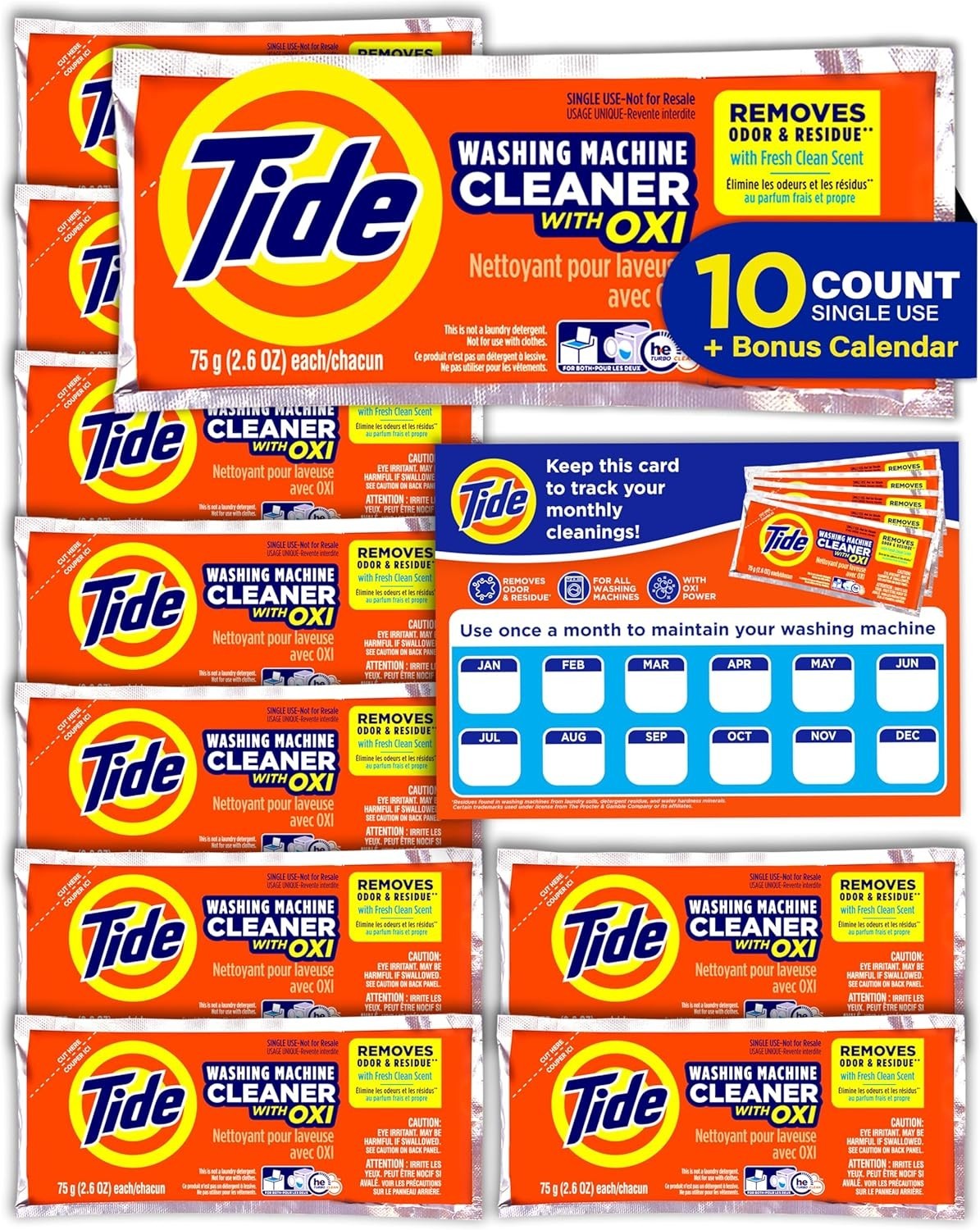 Tide Washing Machine Cleaner, Washer Machine Cleaner with Oxi for Front and Top gallery