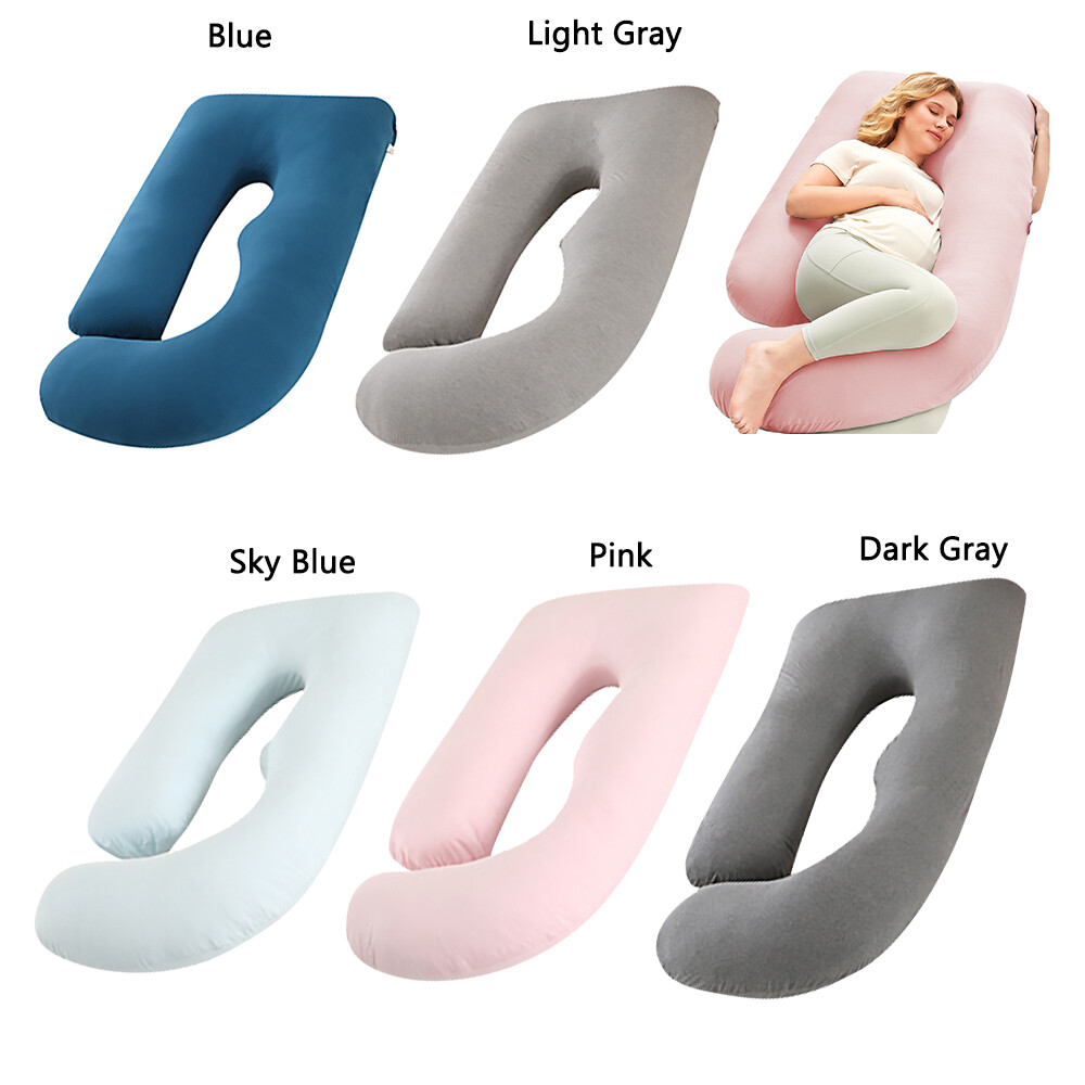 Full Body Maternity Pillow U-shape Knit Body Pillow for Pregnancy sleeping 69in gallery