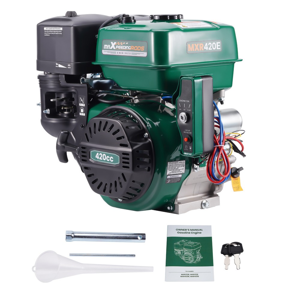 Engine OHV Horizontal Gas Engine Motor Electric Start 420cc 15HP For Mini-Bike