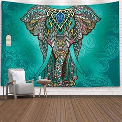 Mandala Pattern Indian Tapestry Wall Hanging Decor Bohemian Art Psychedelic Elep