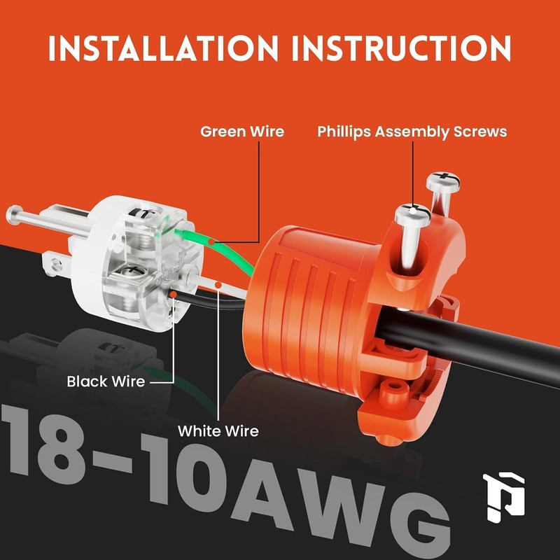 Adjustable 3-Prong Plug & Connector Set, Reliable for Home and Industrial Use gallery