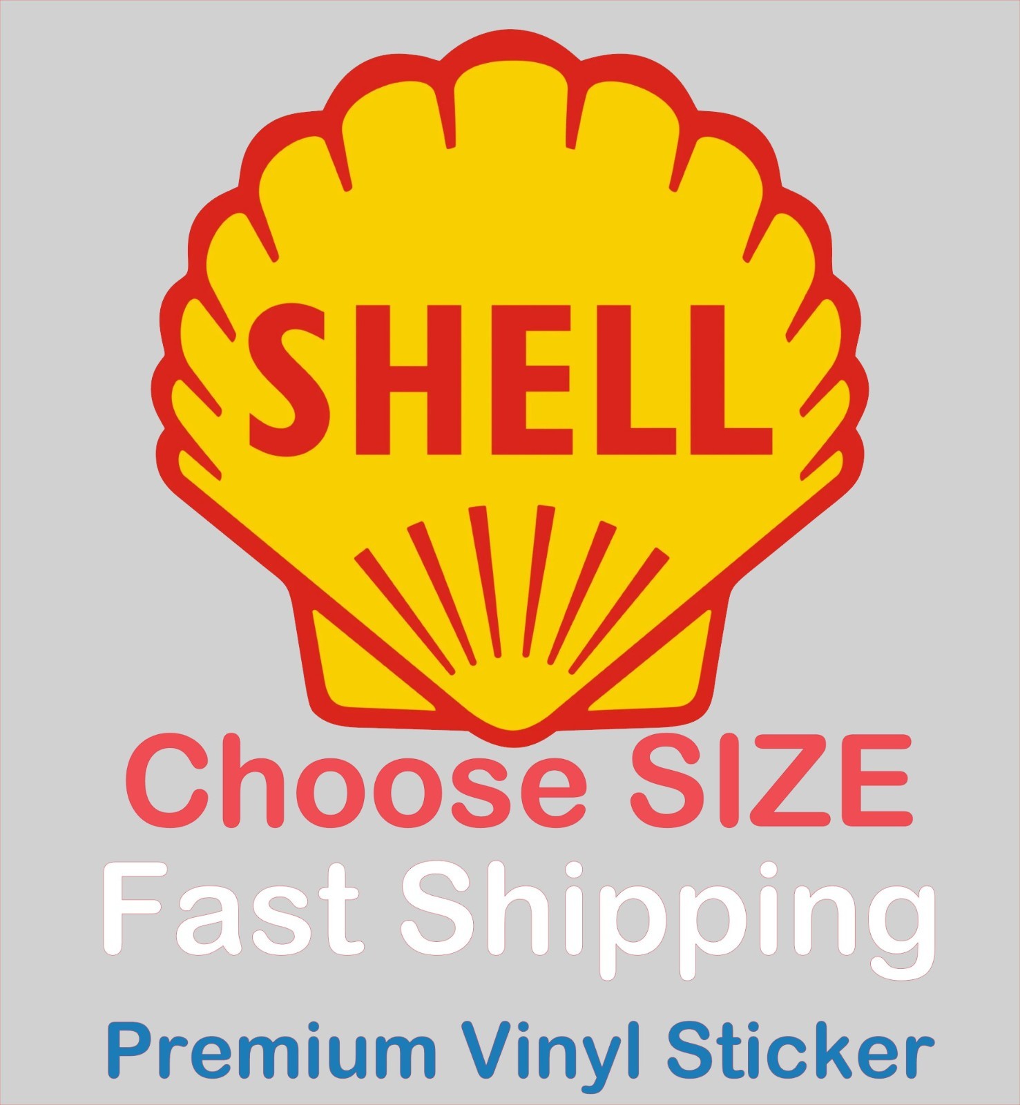 SHELL GASOLINE Premium Vinyl Sticker Decal --6 SIZES-- vintage oil gas racing gallery