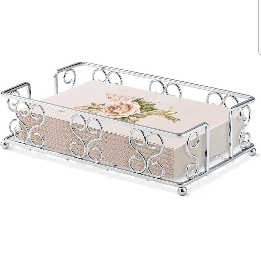 Napkin Holder & Guest Towel Tray - Stainless Steel Disposable Paper Towel... gallery