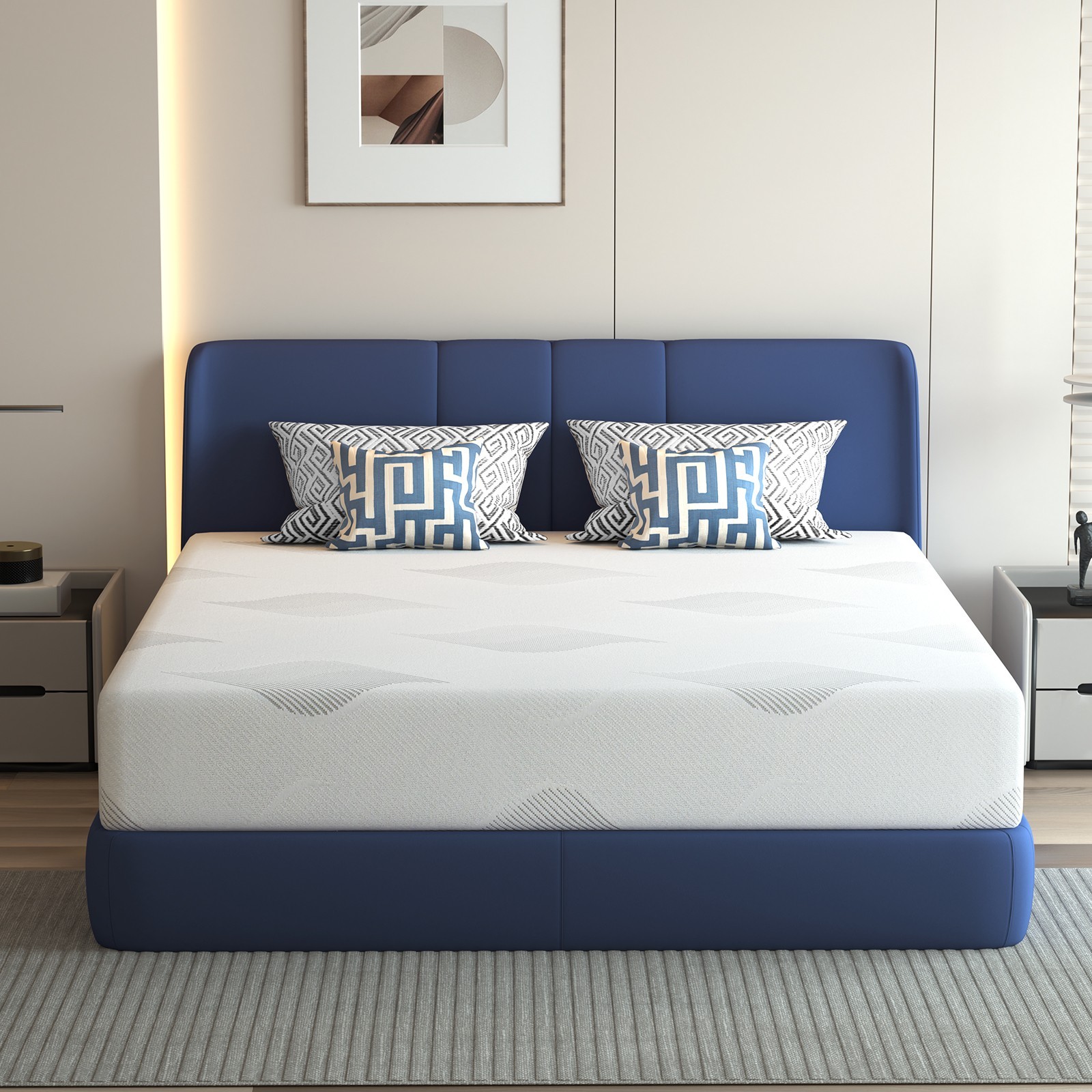 Gel Memory Foam Mattress Medium Firm Mattress in a Box,Twin Full Queen King Size gallery