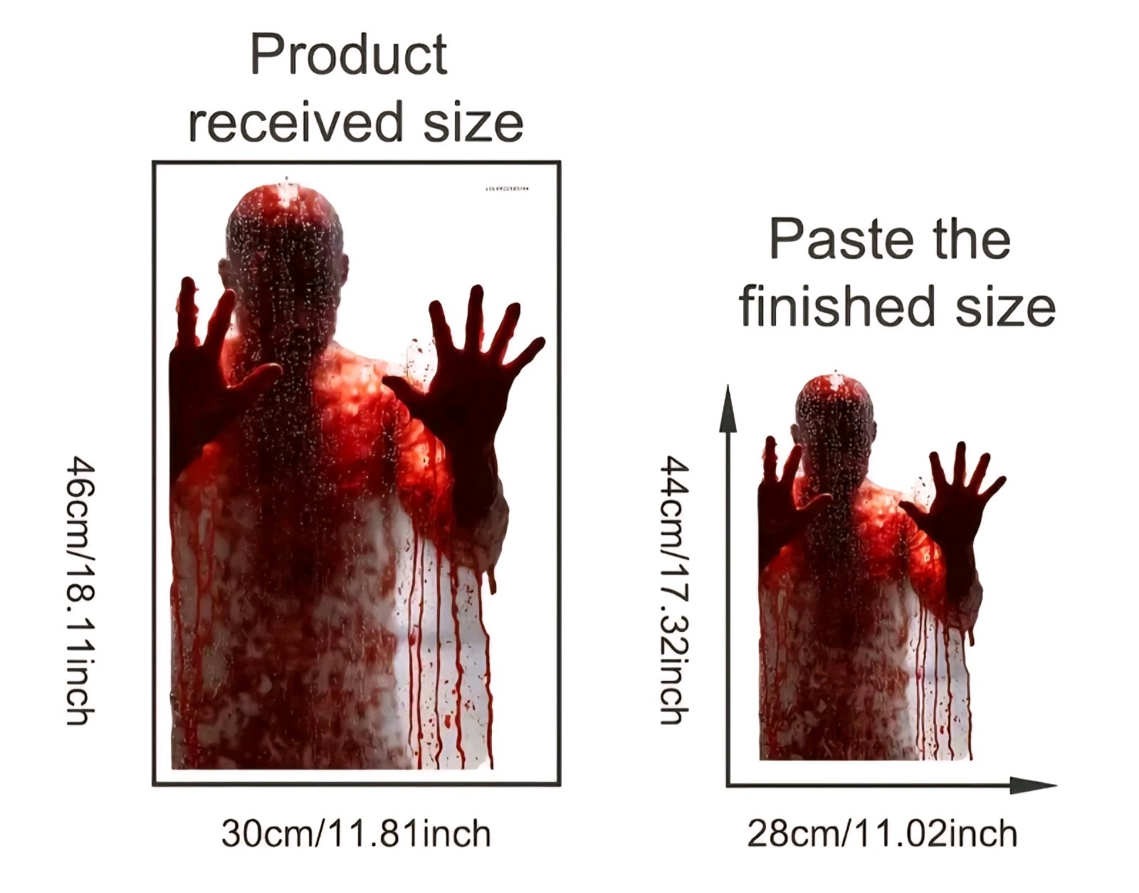 Large Zombie Window Wall Stickers Decals Halloween Home Party Decor gallery