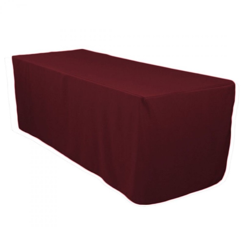 LinentTablecloth 6 ft. Fitted Polyester Tablecloth for Weddings & Tradeshows! gallery
