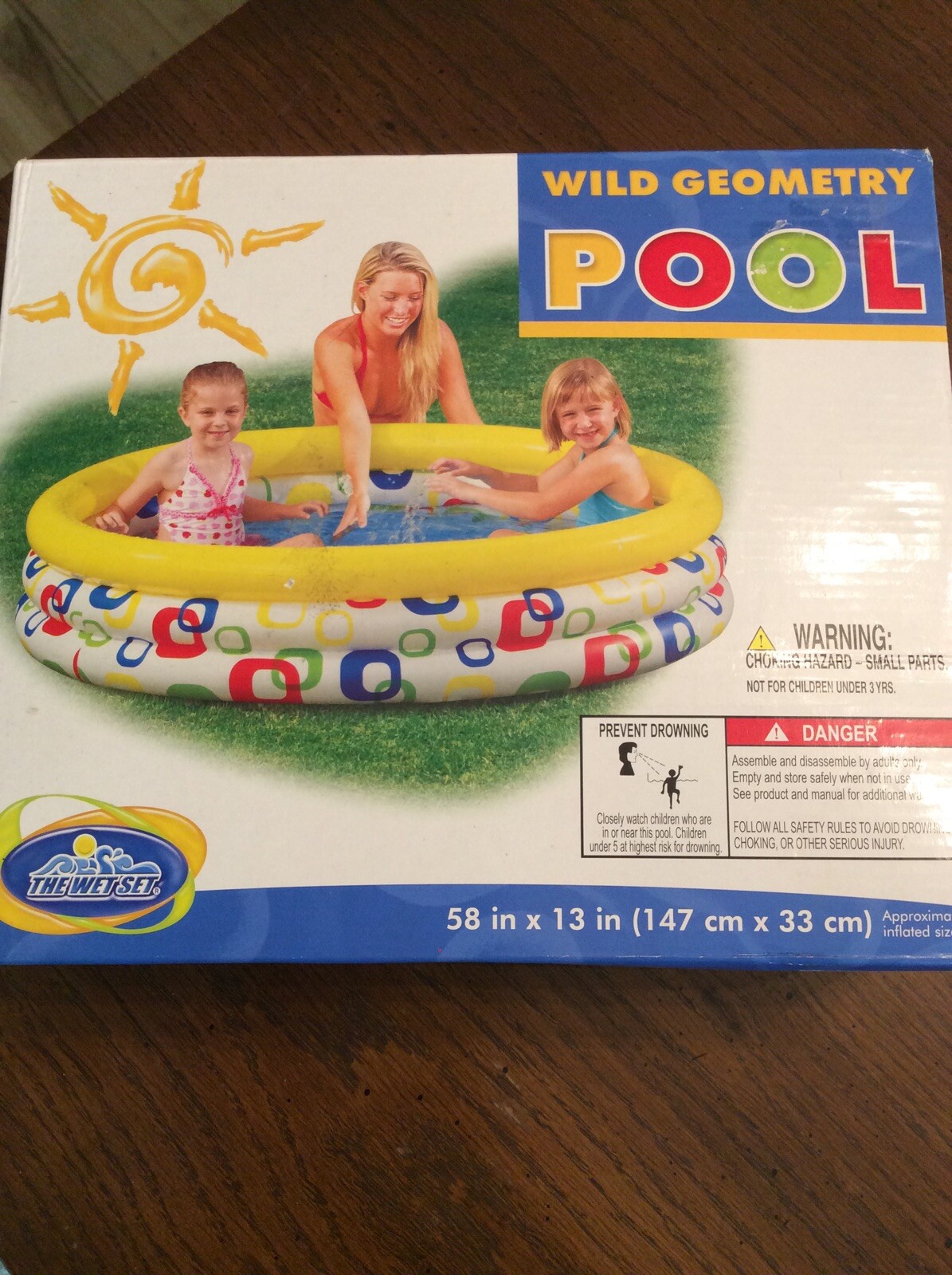 Wild Geometry Three Ring Inflatable Pool 58” X 13” gallery