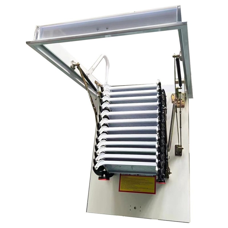 Attic Ladder Attic Pull Down Ceiling Ladder Access Stairs Carbon Steel Folding gallery
