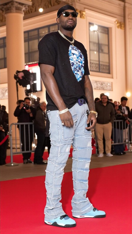 Statement Layered Distressed Jeans - Best Fitted Blue Stack with Fringe Detail gallery