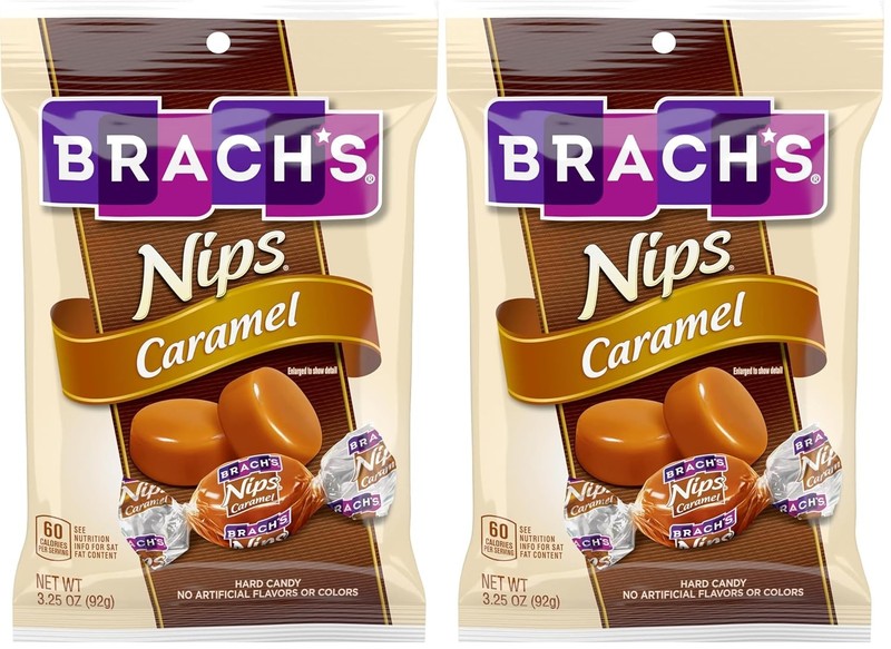 Brach's Nips Caramel Flavored Hard Candy, 3.25 oz, Pack of 12 Packaging May Vary gallery