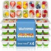Ice Cube Trays for Freezer with Lids, 4 Pack Stackable Silicone Ice Cube Trays, gallery