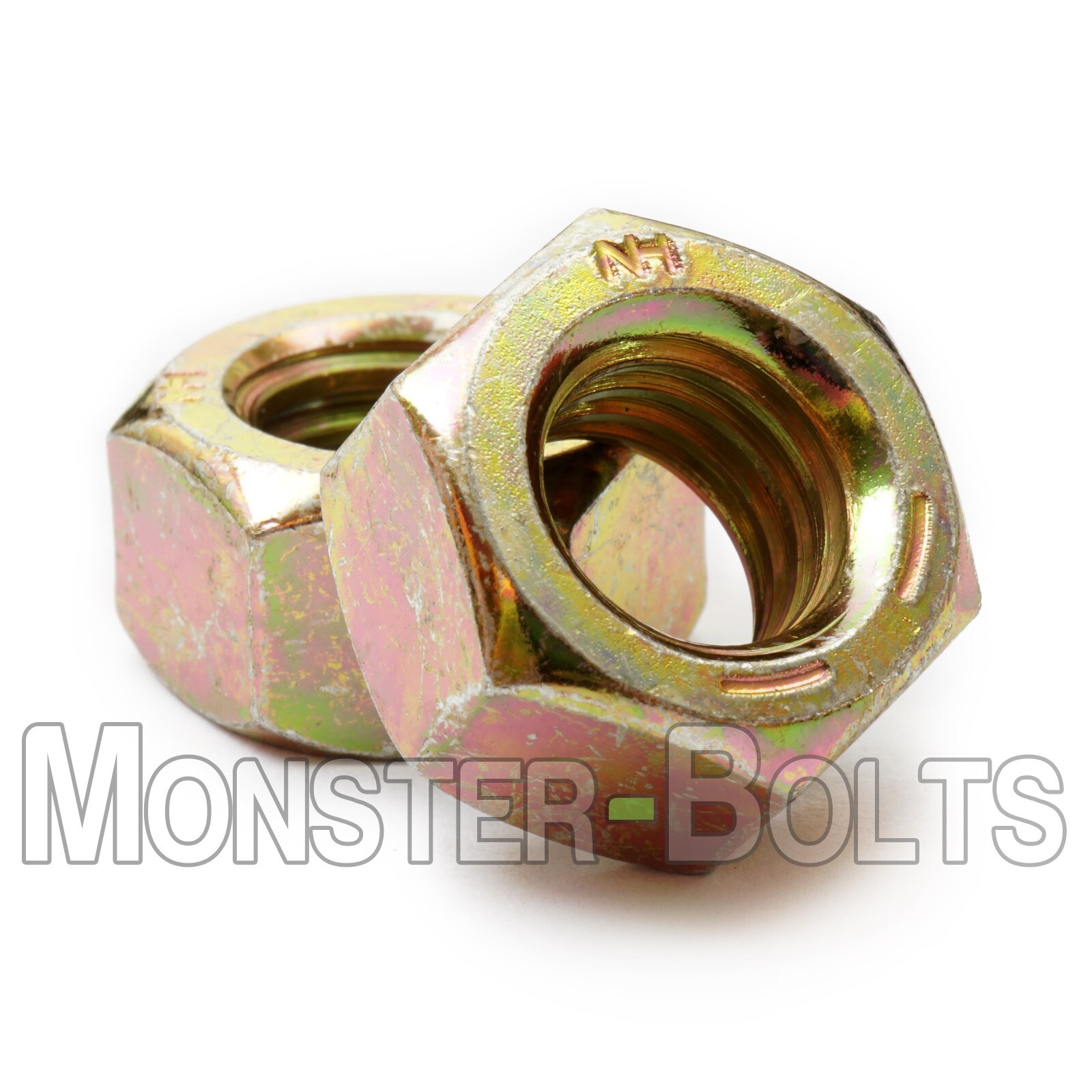 Finished Hex Nuts Grade 8 Zinc Yellow CR+6 - 1/4, 5/16, 3/8, 7/16 Coarse & Fine gallery