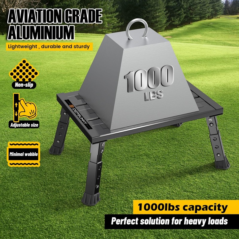 Adjustable RV Step Stool, 3-Step Height Adjustment, Foldable Legs, Wide Anti-... gallery