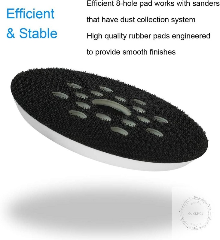 2 Pack 5 Inch 8 Hole Hook & Loop Replacement Sander Pad for 5" Bosch ROS20VS, gallery