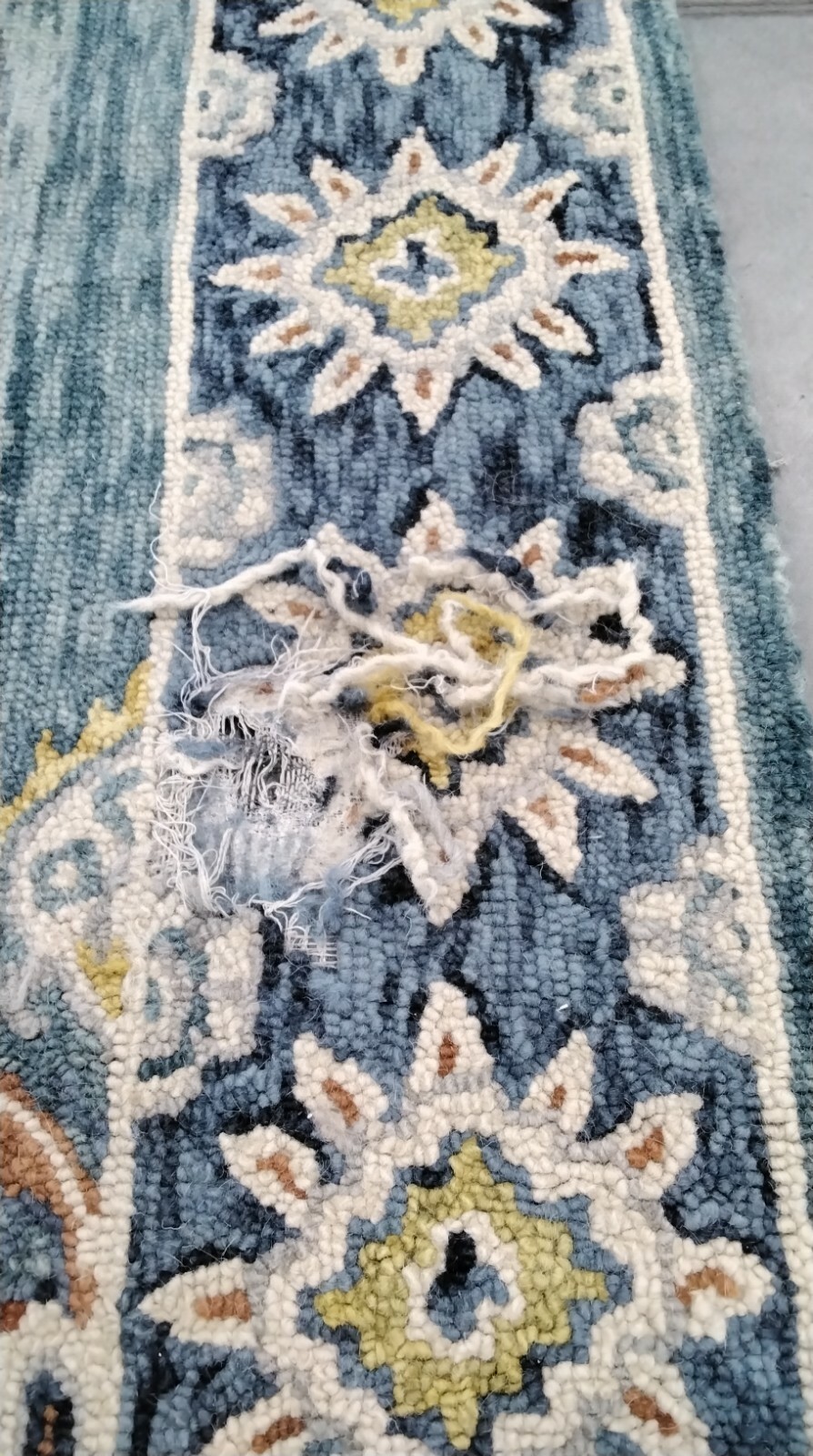 BLUE / GOLD 6' X 6' Square Damaged Rug, Reduced Price 1172702284 BLM902M-6SQ gallery