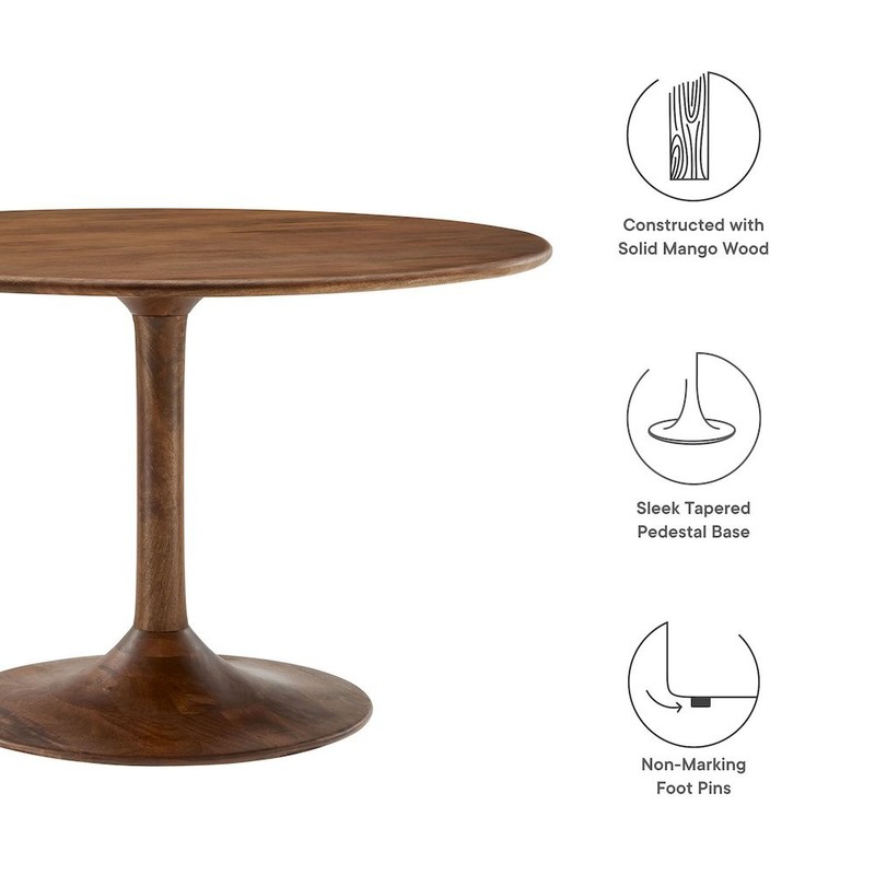 Lippa 48" Round Solid Wood Dining Table gallery