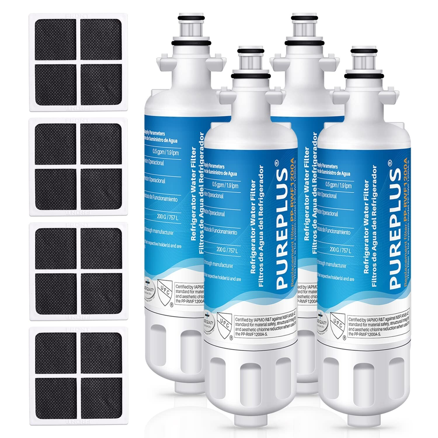 4 PACK Fit For LG Kenmore Elite 9690, ADQ360061 Water and Air Filter gallery