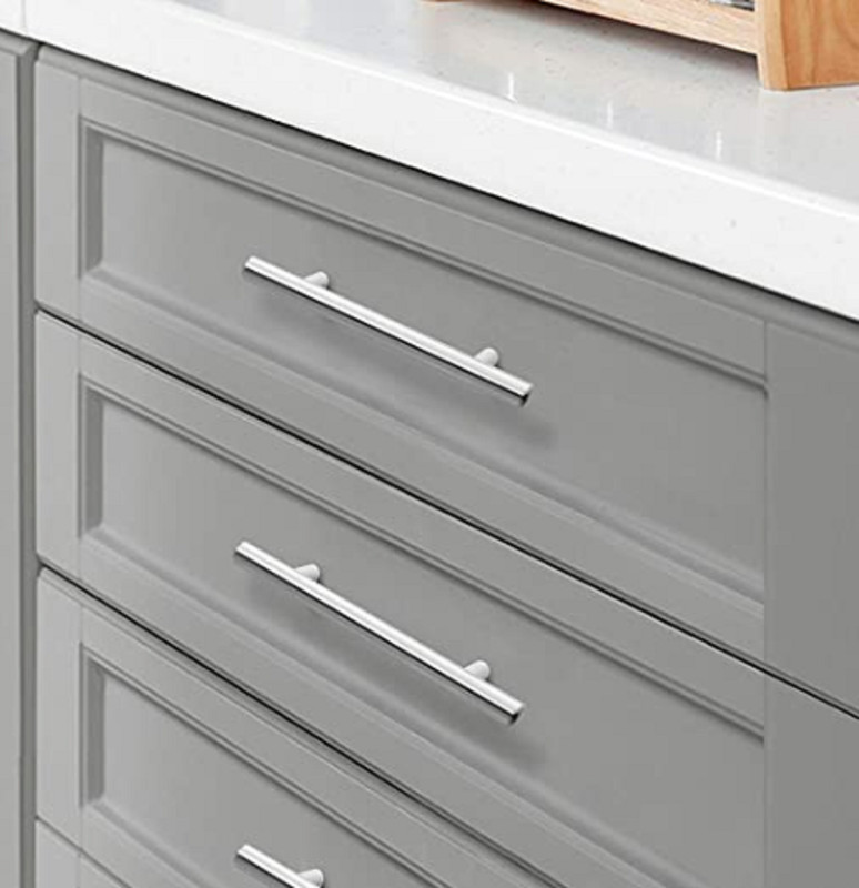 2.5"--27''T Bar Pulls Cabinet Hardware Handle Brushe Nickel Extra overall length gallery