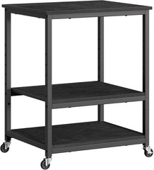 Mobile Printer Stand Rolling Printer Cart Under Desk Table W/ Lockable Wheels