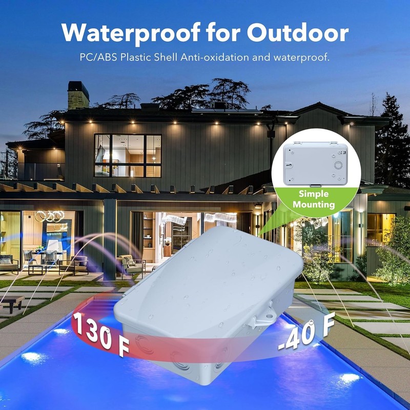 BN-LINK Pool Pump Timer Outdoor Timer Box, Heavy Duty 24Hr Programmable For Pool gallery