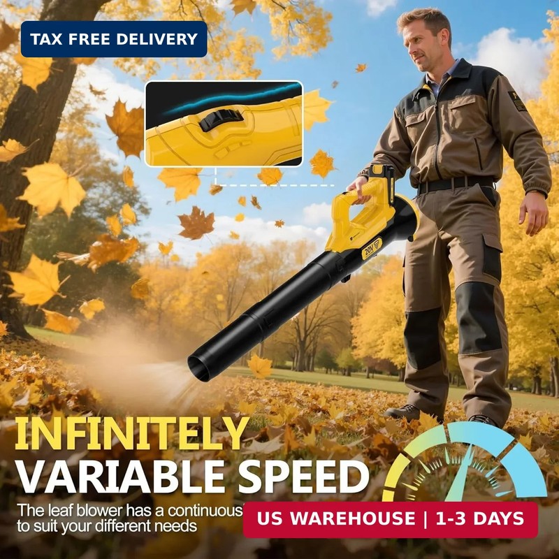 ORIENTOOLS 20V Cordless Leaf Blower with UL 62133 Certified 2x2.0Ah Batteries an gallery