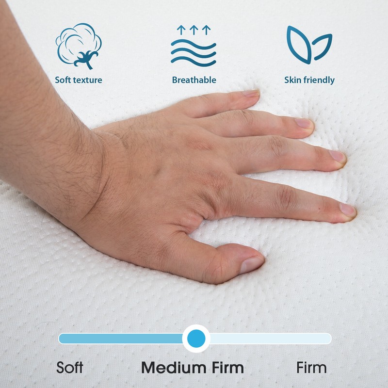 3-inch Folding Mattress, Tri Fold Memory Foam Mattress with Washable Cover gallery