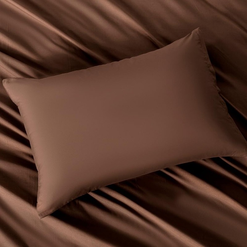 2 Pack Microfiber Zipper Pillowcases Soft Comfortable Not Shrink Coffee Pillo... gallery