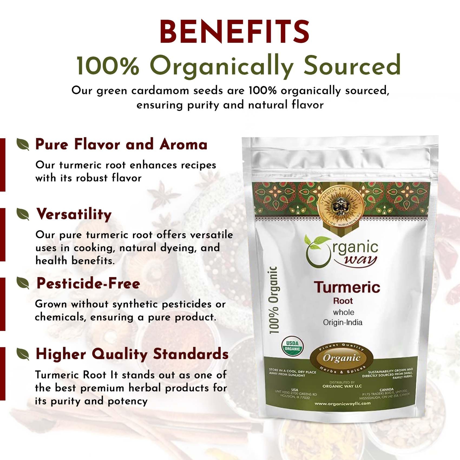 Organic Way Turmeric Root whole gallery