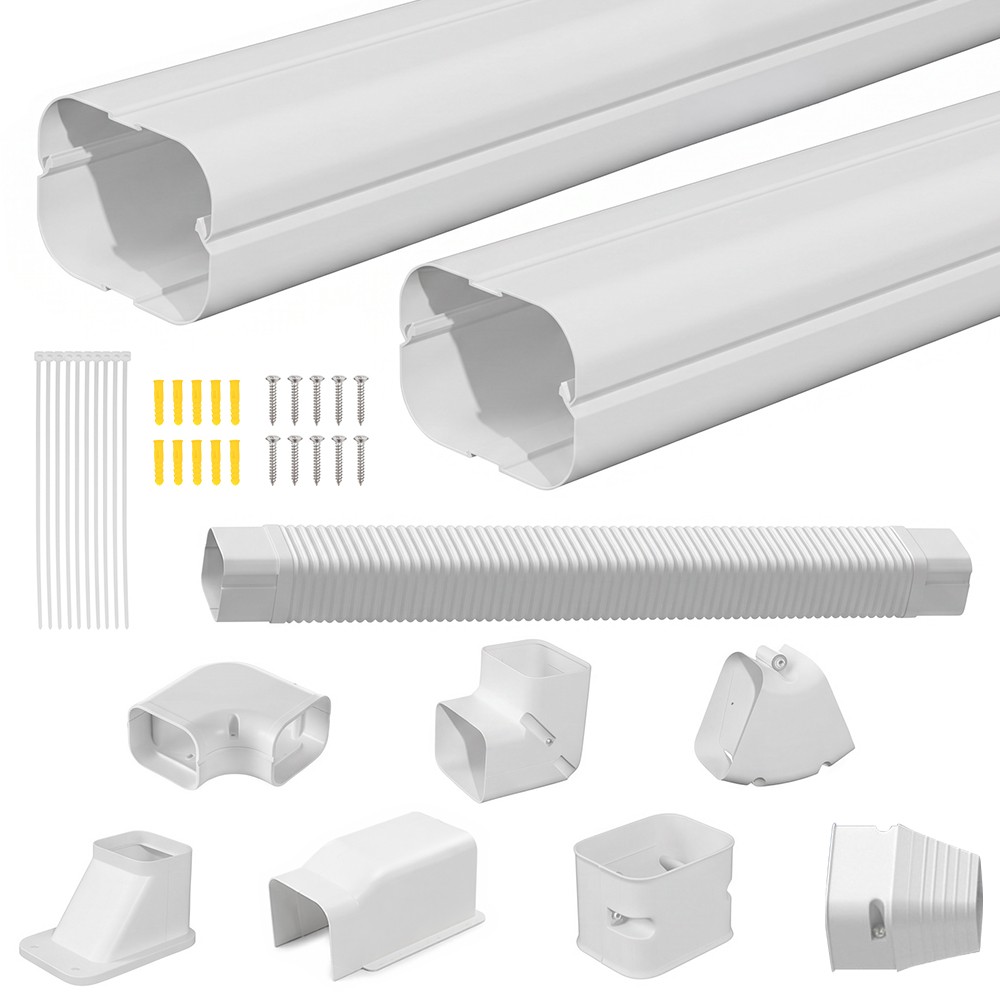 For Mini Split/Central Air Conditioner Decorative PVC 3" W Line Set Cover Kit gallery