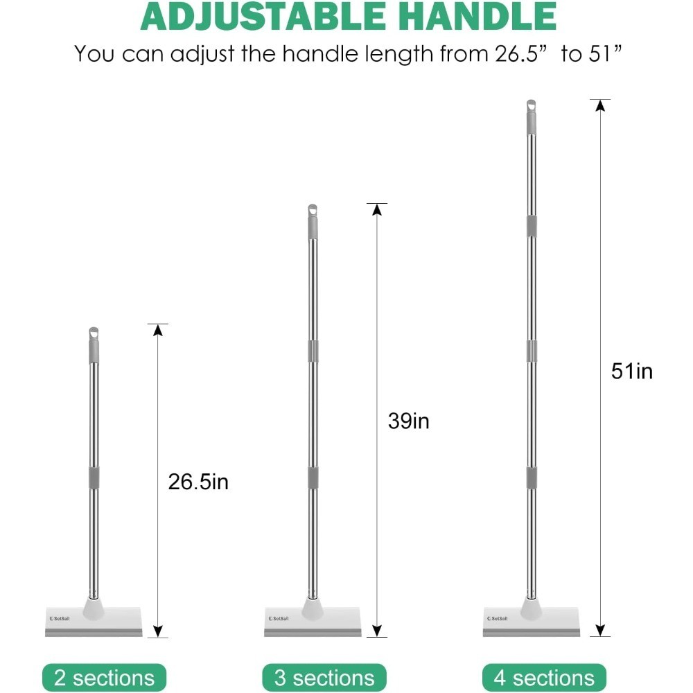 Floor Scrub Brush with 51-Inch Long Adjustable Handle 2 in 1 Scrape Brush Stiff gallery