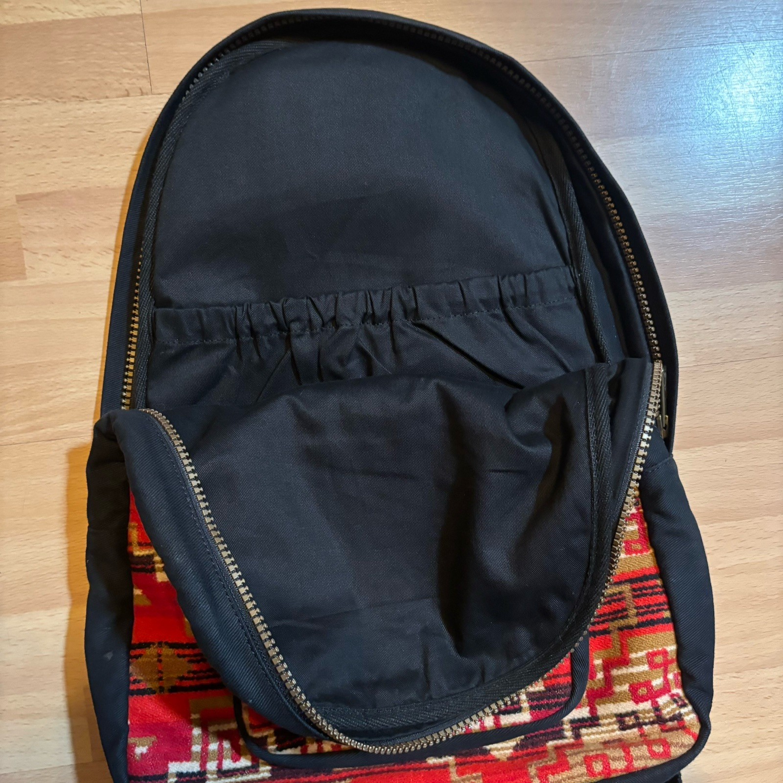 Pendleton Backpack Red Wool Southwestern Navajo, Aztec Pattern Design 2