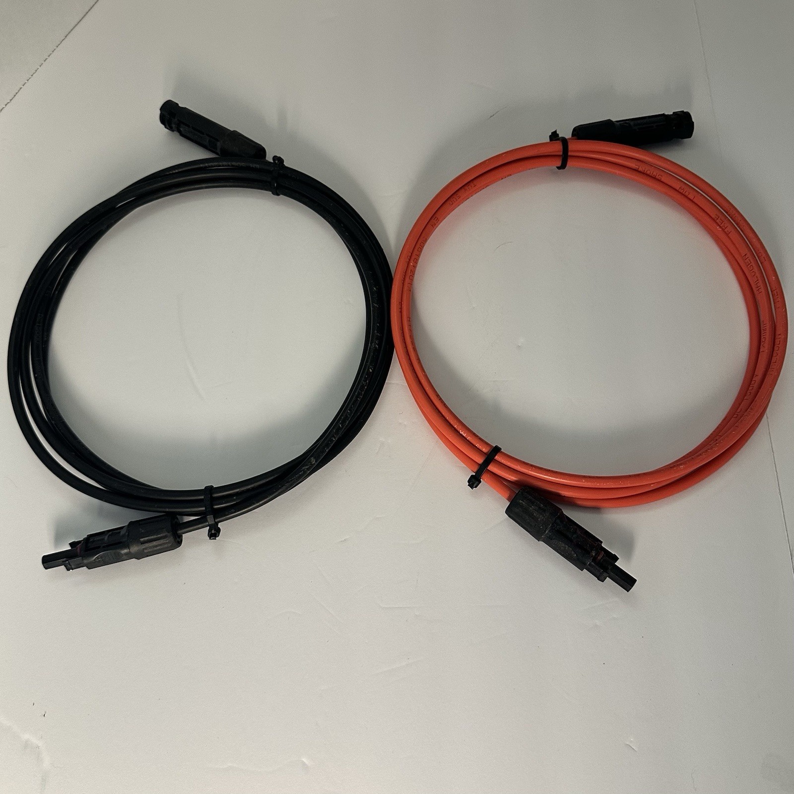 Solar Panel Extension Cable 10 AWG Gauge 10 Foot Length 1 Pair USED gallery