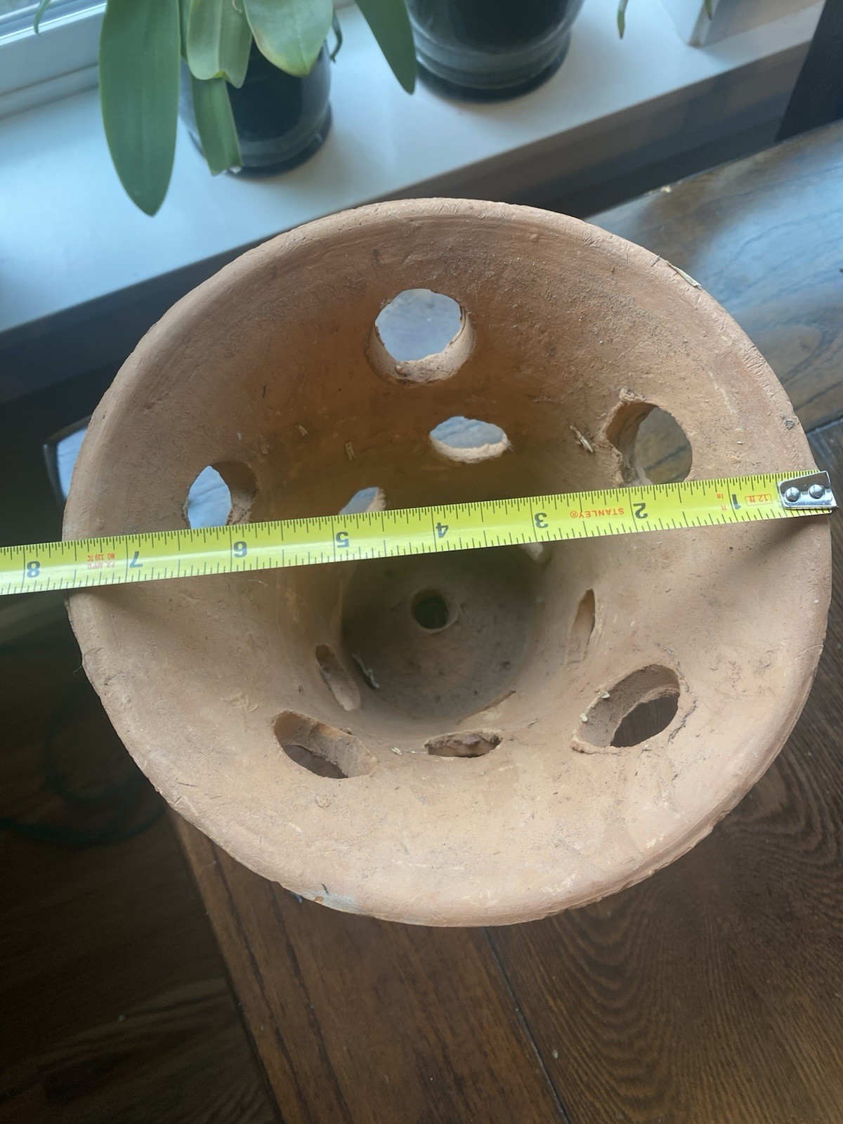 Rustic Handmade Terracotta Orchid Pot Large Cone Shape gallery