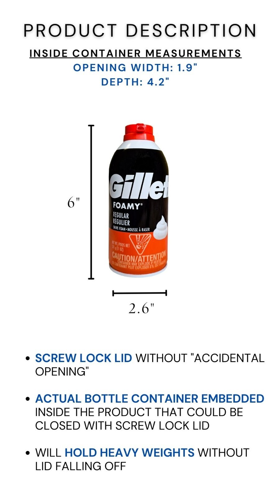 Shaving Cream Diversion Safe Stash Can Screw Lock Smell Proof Secret Compartment gallery