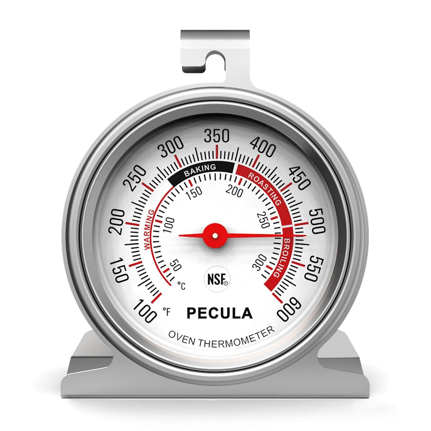 PECULA Stainless Steel Oven Thermometer Large Dial – Instant Read, 50-300°C / 10 gallery