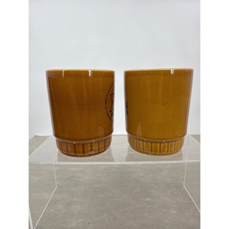 Royal Worcester Crown Ware 1967 Centennial of Canadian Confederation Mugs Set 2 gallery