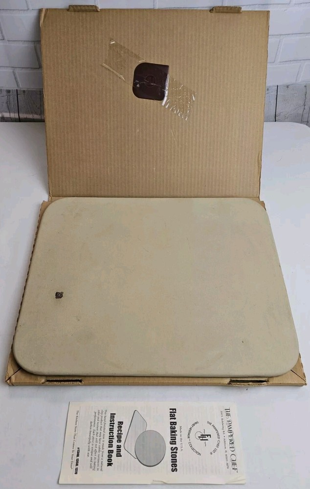 Pamperd Chef 12 x 15 Rectangular Baking Stone - Pizza - Cookie Stoneware Baker