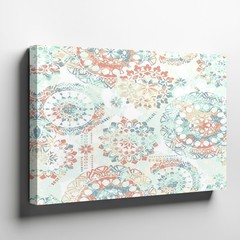 Abstract Mandala Pattern Canvas Wall Art Bohemian Style Decorative Canvas Print