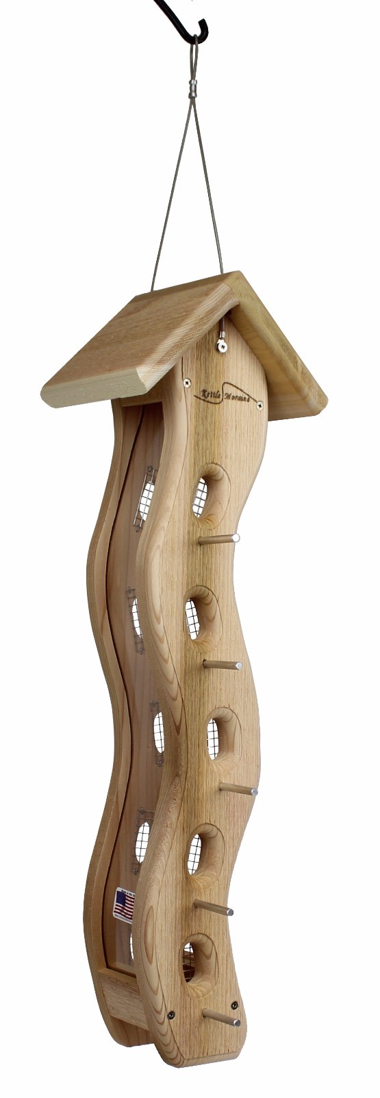 Kettle Moraine Large Wave Goldfinch Bird Feeder for Nyjer Thistle Seed #8105N gallery