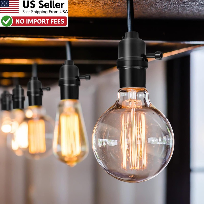Venforze 3 Way Lamp Socket Replacement E26 Base UL Listed Black 2 Pack FROM USA gallery