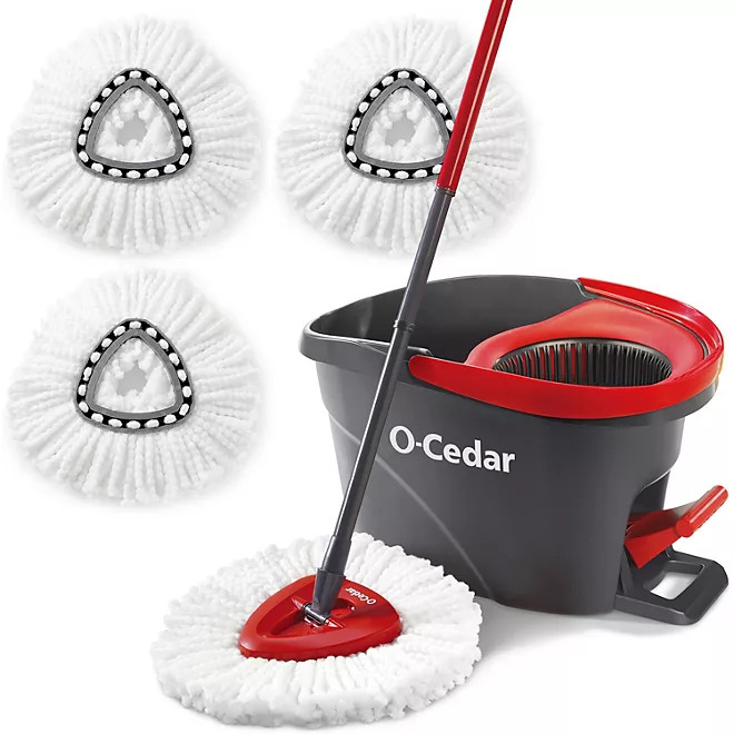 O-Cedar Easy Wring Spin Mop & Bucket System with 3 Extra Refills gallery
