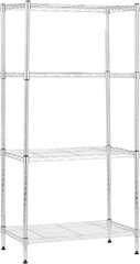 4-Shelf Adjustable Storage Shelving Unit 200 Pound Loading Capacity Per Shelf